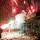Image for article titled Spectacular photos of fireworks weaponry from the Ukraine protests